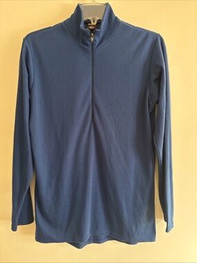 Patagonia 1/4 Zip Pullover Layering Top Womens Large Blue Base Layer Fall Spring